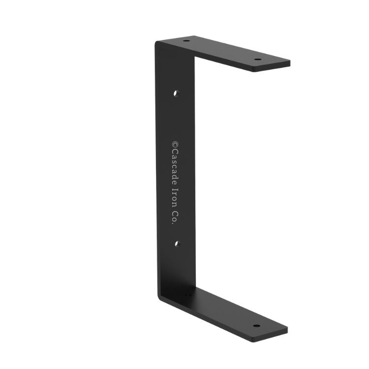 Black Heavy Duty C Bracket for Double Shelves