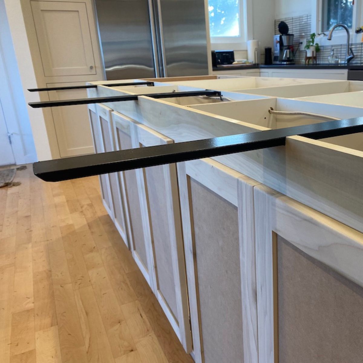 hidden kitchen countertop brackets installation