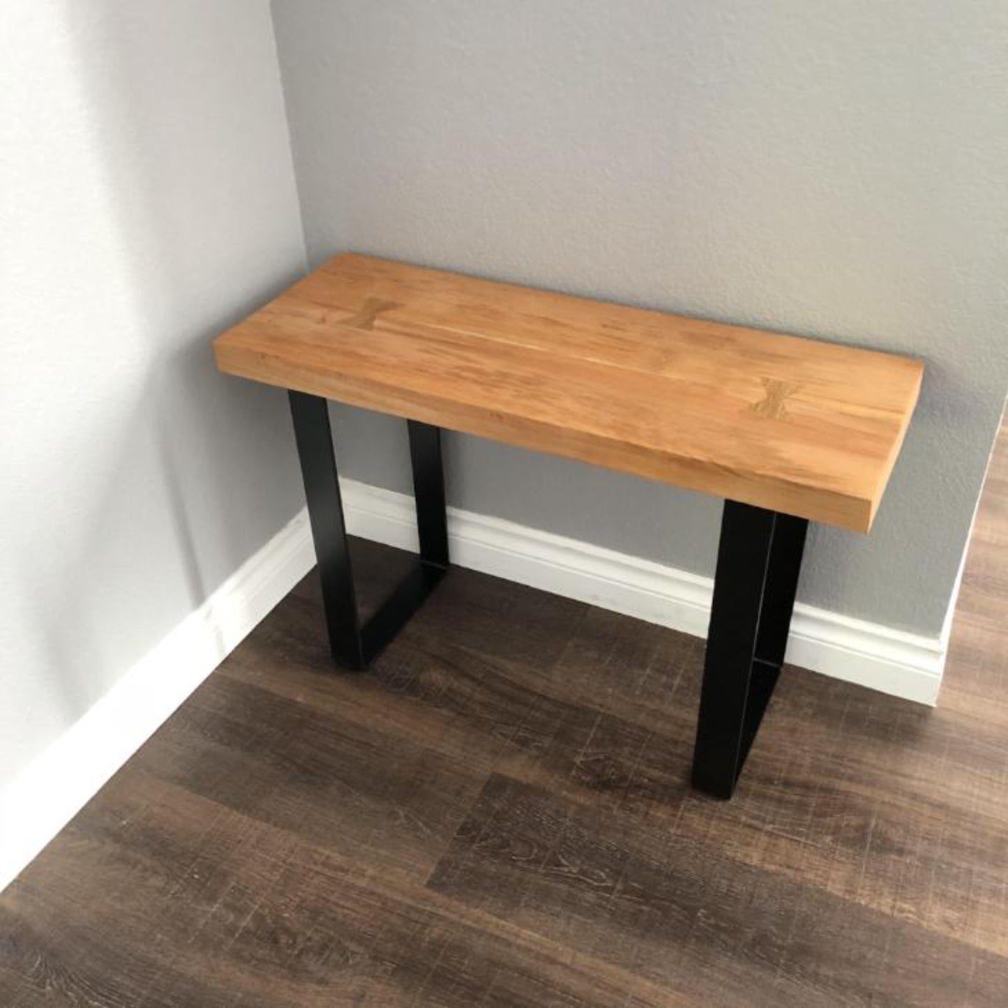 metal bench legs for wood bench DIY project