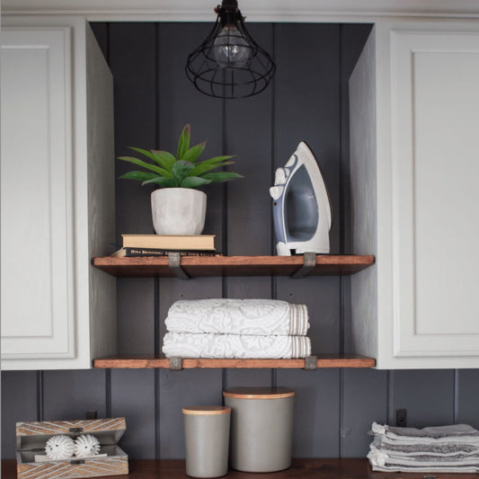 How to Make Laundry Room Shelves - Cascade Iron Co
