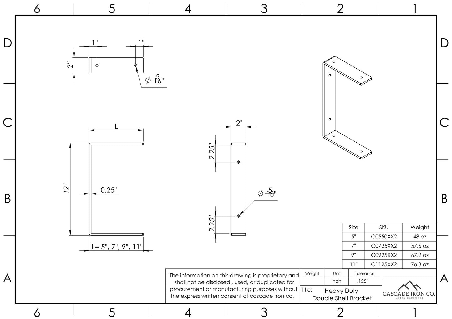 heavy duty double bracket