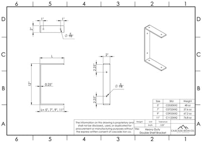 heavy duty double bracket