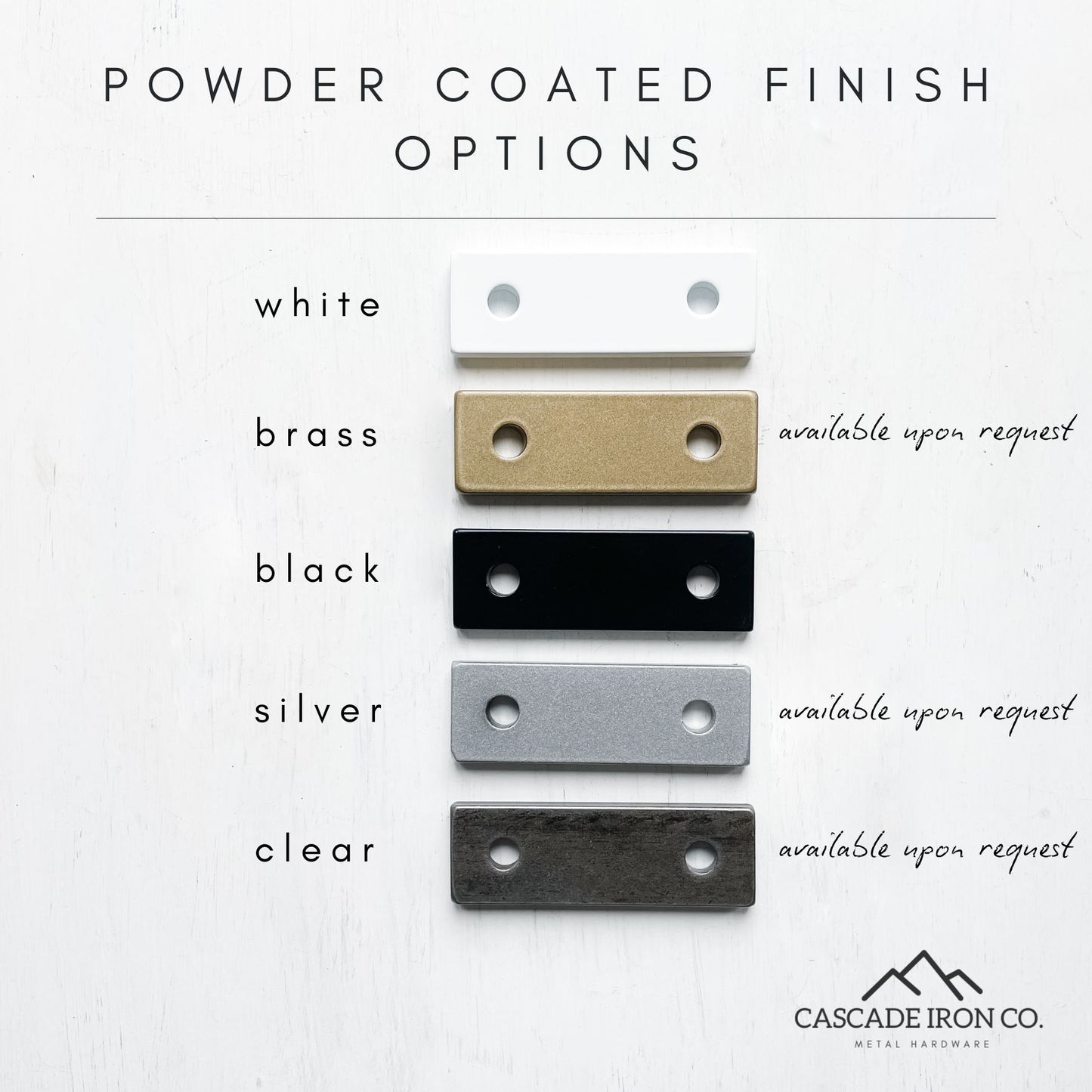 metal finish colors for cascade iron co.