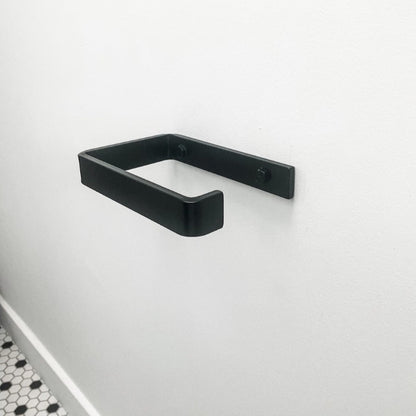 black toilet paper holder