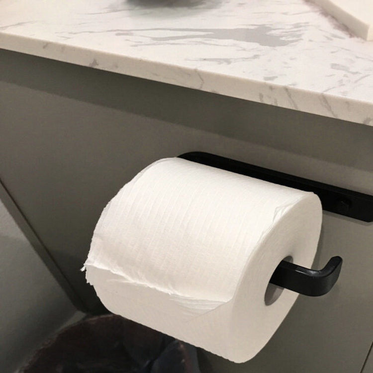 tissue roll on toilet paper holder