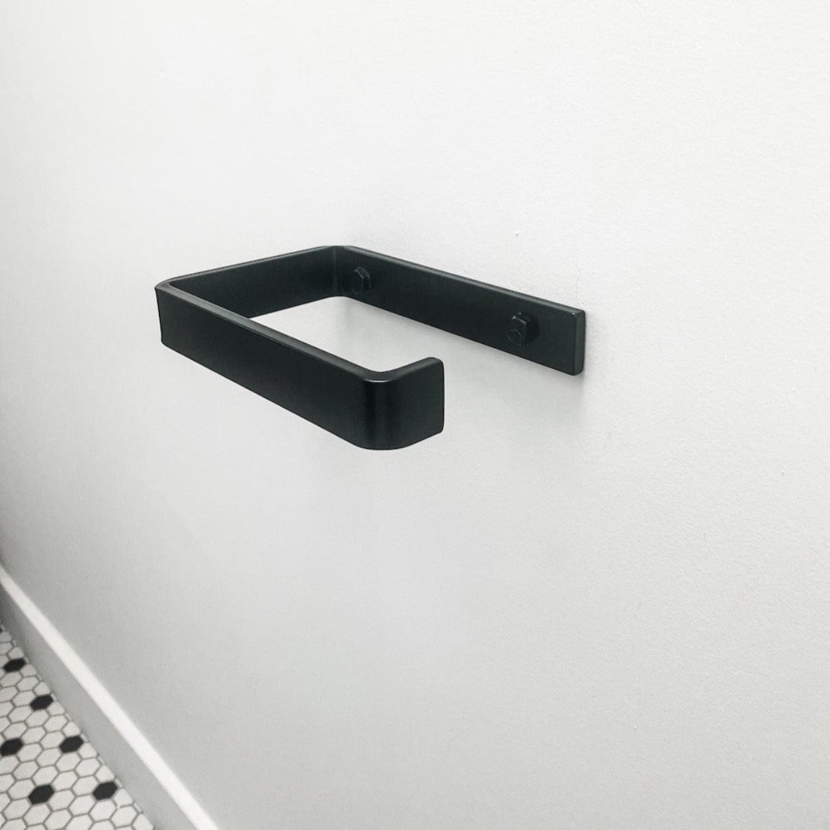 black metal toilet paper holder wall mounted