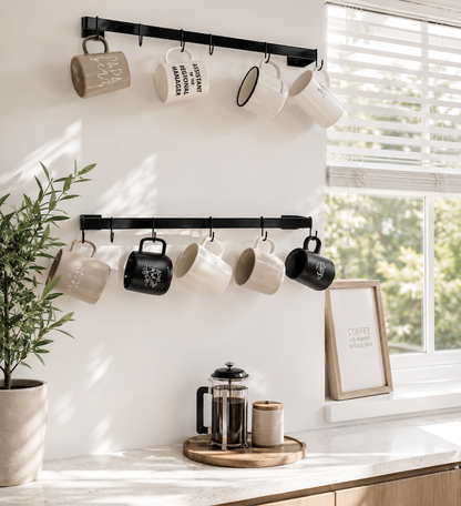 Hanging Pot Rack - Metal Utensil Holder
