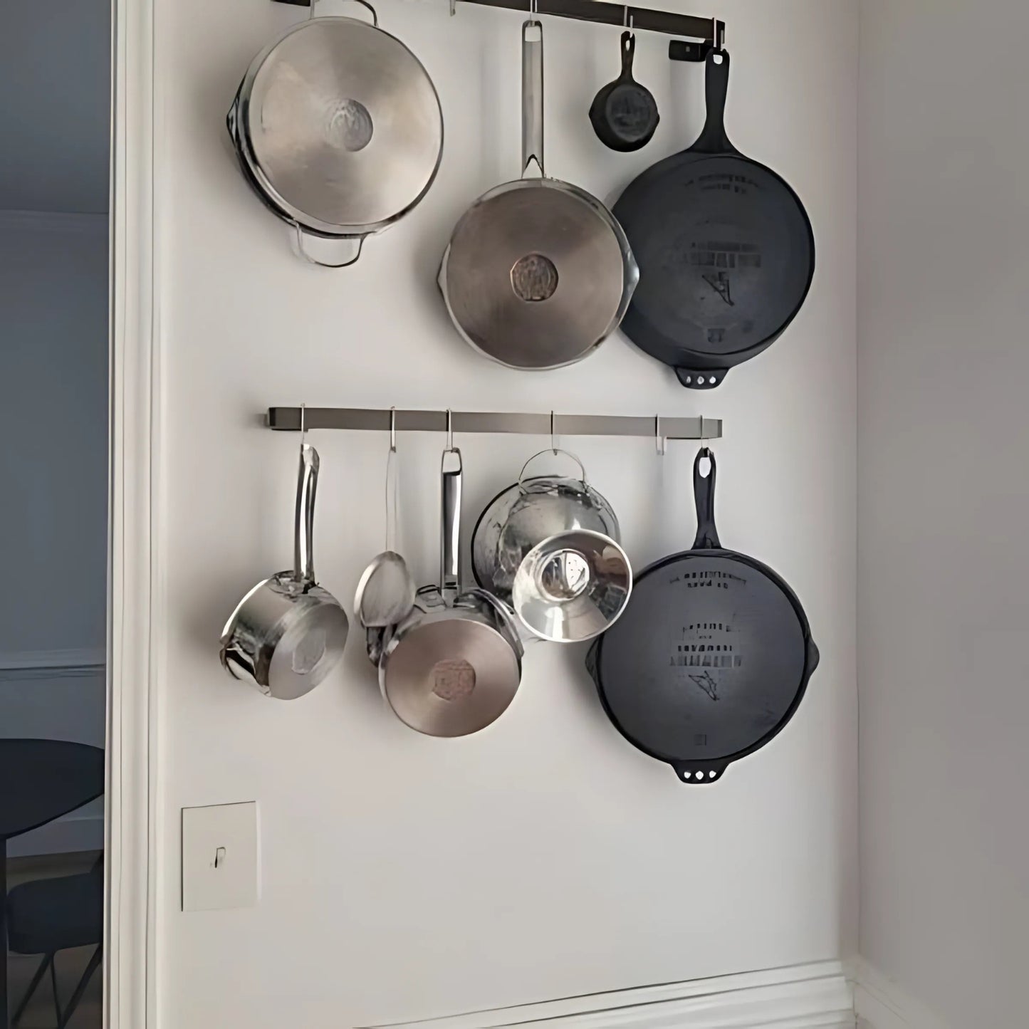 Hanging Pot Rack - Metal Utensil Holder