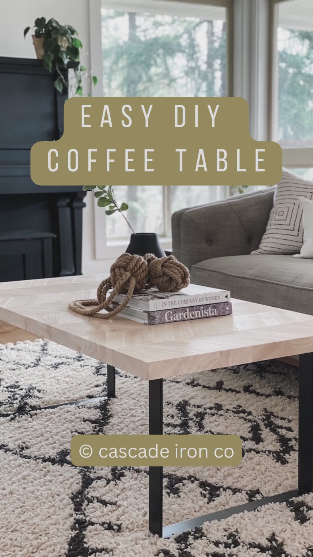 Coffee table on sale leg brackets