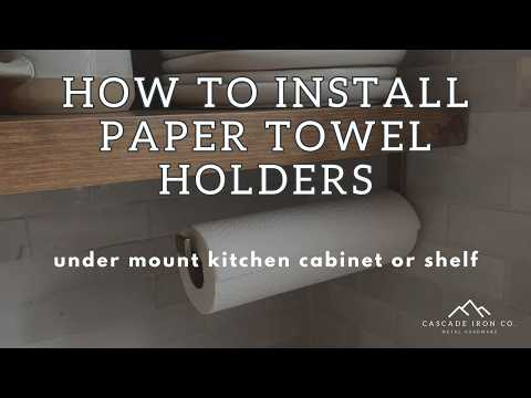 How to install paper towel holder under cabinet without drilling