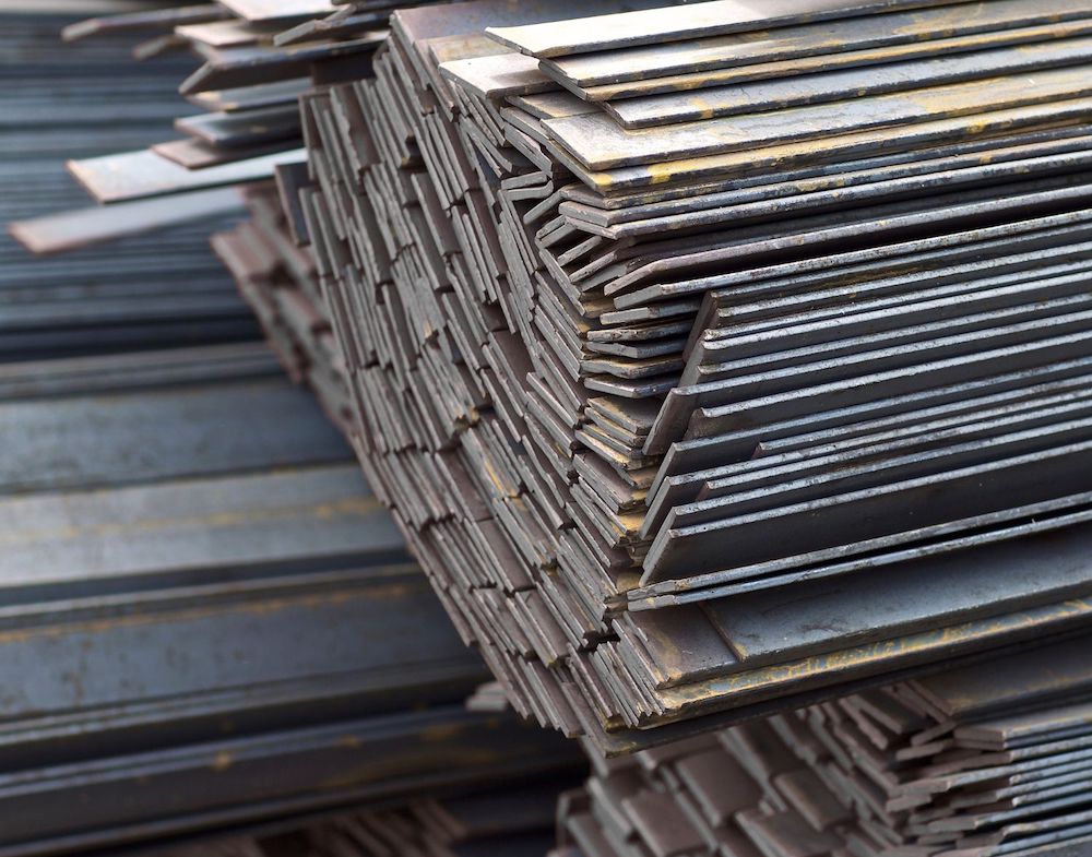 bundle of flat bar steel