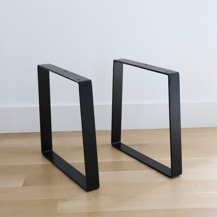 Trapezoid Table Legs, Set of 2 Available in Black, Brass or Steel