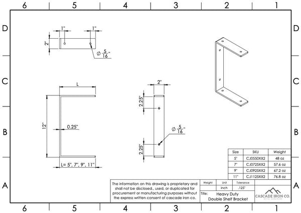 U Shaped Bracket – Cascade Iron Co