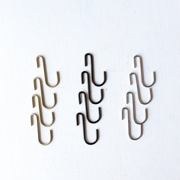 Hanging S Hooks, Pack of 4